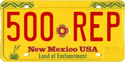NM license plate 500REP