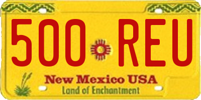 NM license plate 500REU