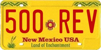 NM license plate 500REV