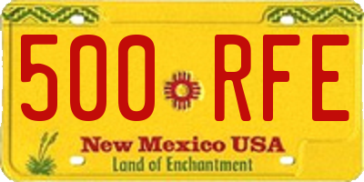 NM license plate 500RFE