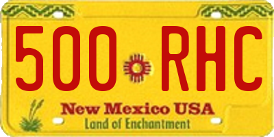 NM license plate 500RHC