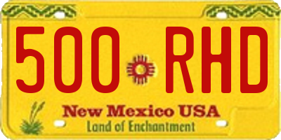 NM license plate 500RHD