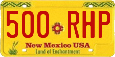 NM license plate 500RHP