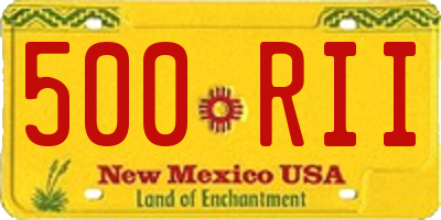 NM license plate 500RII