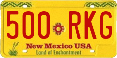NM license plate 500RKG