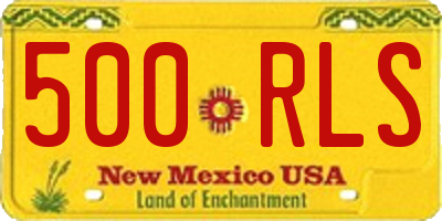NM license plate 500RLS