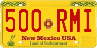 NM license plate 500RMI