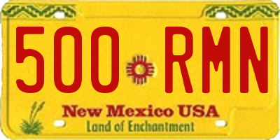 NM license plate 500RMN