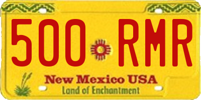 NM license plate 500RMR