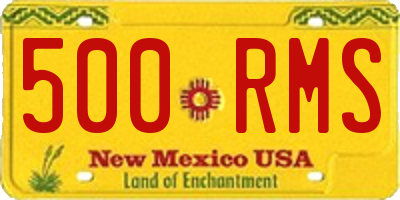 NM license plate 500RMS