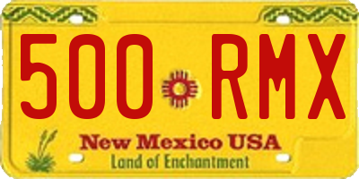 NM license plate 500RMX