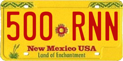 NM license plate 500RNN