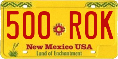 NM license plate 500ROK