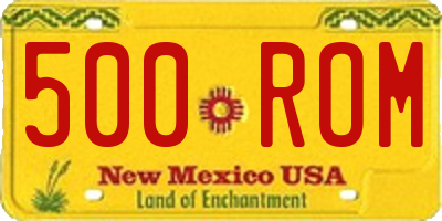 NM license plate 500ROM