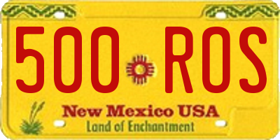 NM license plate 500ROS