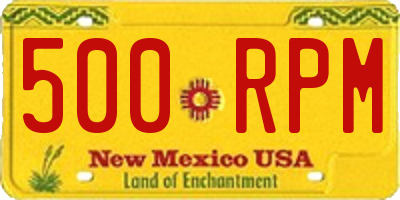 NM license plate 500RPM