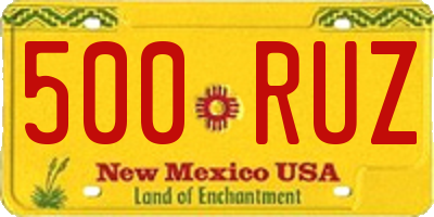 NM license plate 500RUZ