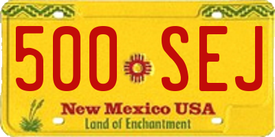 NM license plate 500SEJ