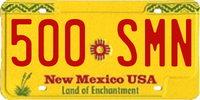 NM license plate 500SMN
