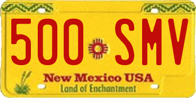 NM license plate 500SMV