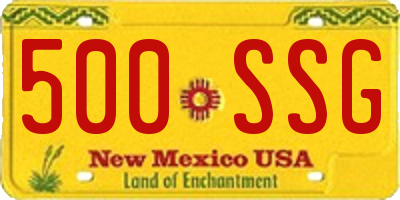 NM license plate 500SSG