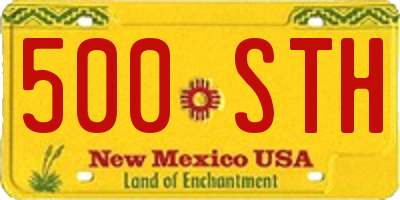 NM license plate 500STH