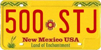 NM license plate 500STJ