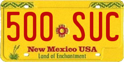 NM license plate 500SUC