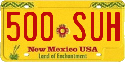 NM license plate 500SUH