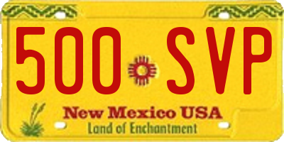 NM license plate 500SVP