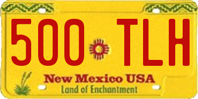NM license plate 500TLH