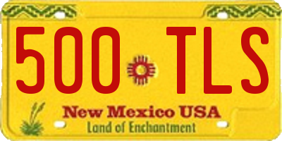 NM license plate 500TLS