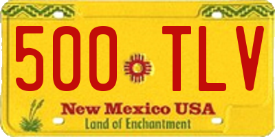 NM license plate 500TLV