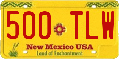NM license plate 500TLW