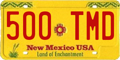 NM license plate 500TMD