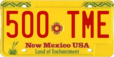 NM license plate 500TME