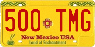 NM license plate 500TMG