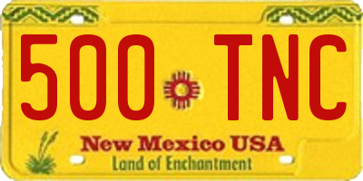 NM license plate 500TNC