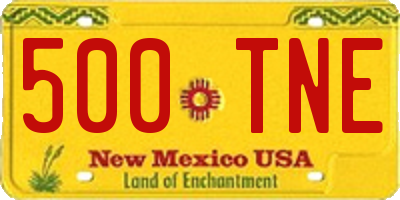 NM license plate 500TNE