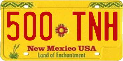 NM license plate 500TNH