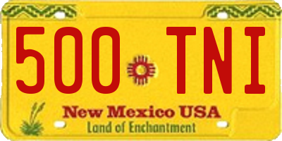 NM license plate 500TNI