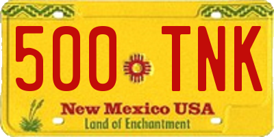 NM license plate 500TNK