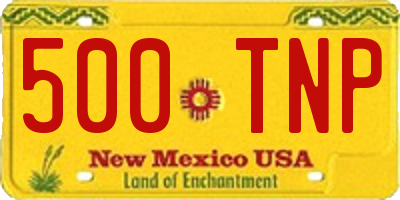 NM license plate 500TNP