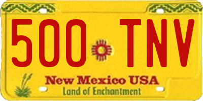 NM license plate 500TNV