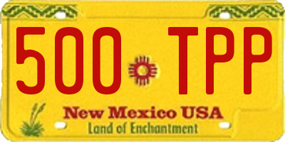 NM license plate 500TPP