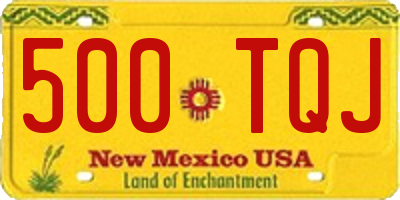 NM license plate 500TQJ