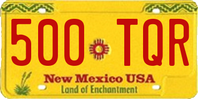 NM license plate 500TQR