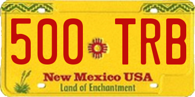 NM license plate 500TRB