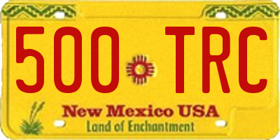 NM license plate 500TRC