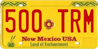NM license plate 500TRM